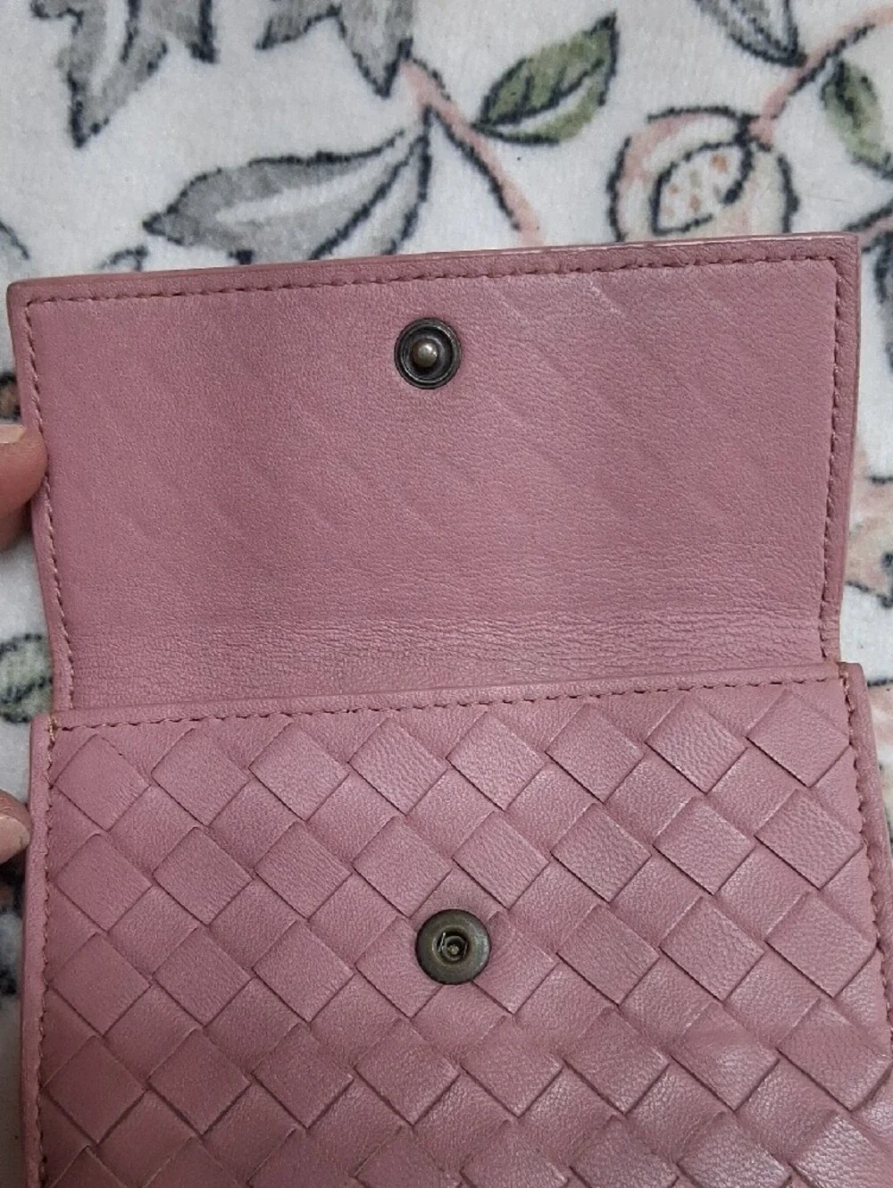 Bottega Veneta Intrecciato Leather Wallet - Mauve